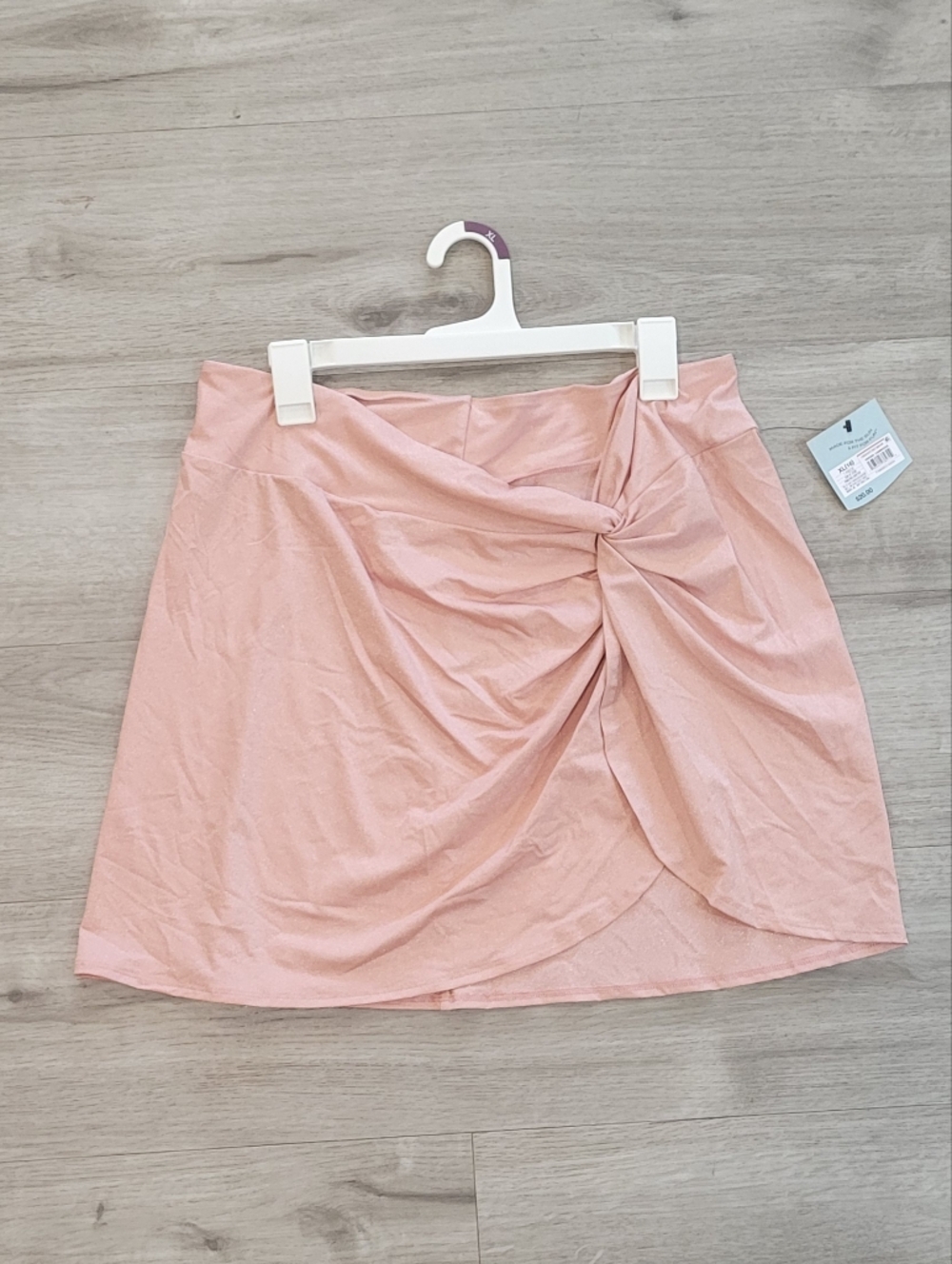 Women’s Twist Front Pink Swim Skirt